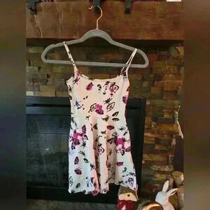 Butterfly print tank dress